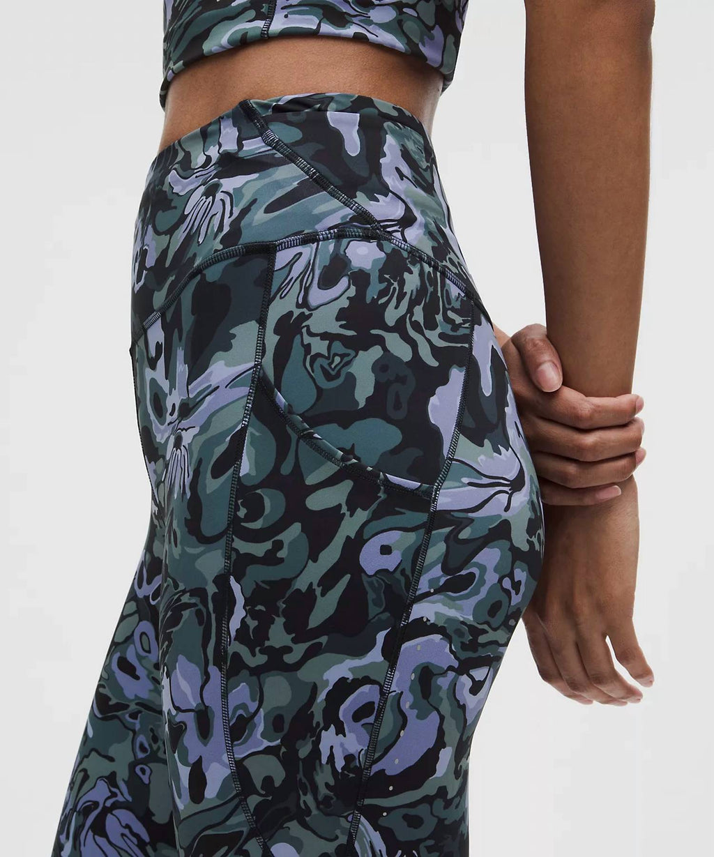 Fast & Free High Rise Tight 25 Leggings In Flower Meld
