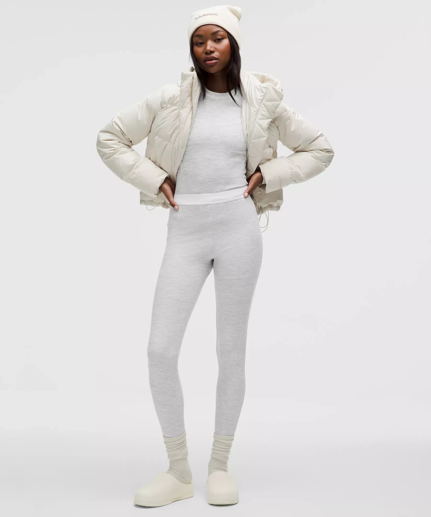 Waffle-Knit High-Rise Base Layer Tight 28"